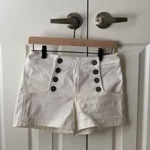 Express white shorts with buttons